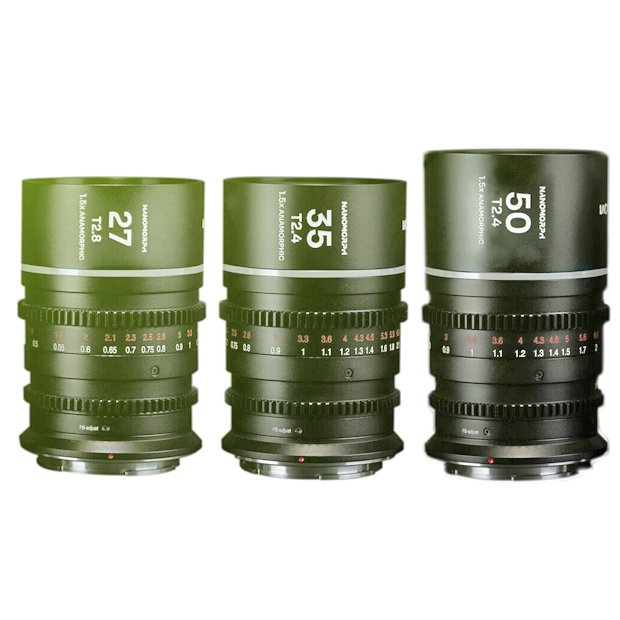 Laowa Nanomorph S35 Prime Lens set (27, 35, 50, 65, 80mm) ARRI PL Silver Flare