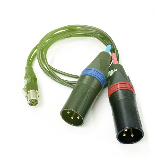 Wisycom TA5F MiniXLR 5-pin female kabel na 2x XLR-3M male (60cm)