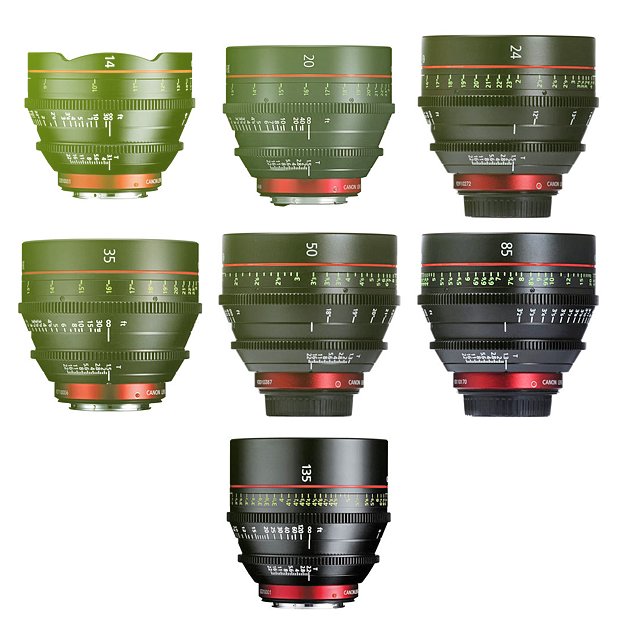Canon EF CN-E Cinema Prime Lens Kit (14, 20, 24, 35, 50, 85mm)
