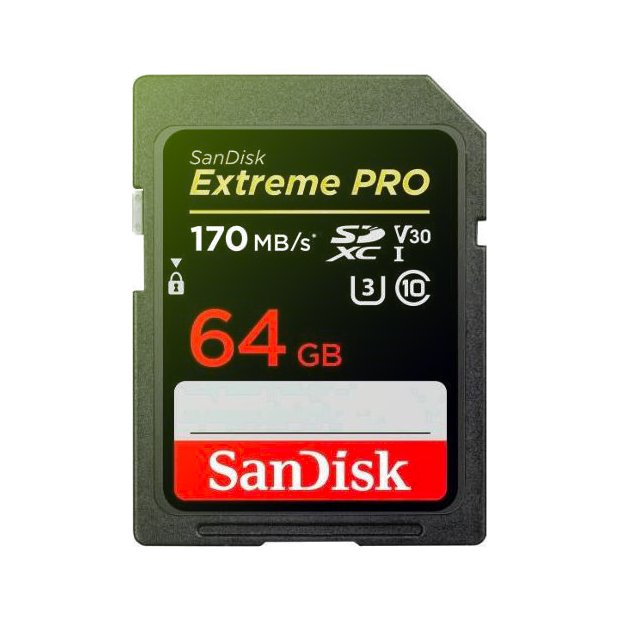 SD card SanDisk SDXC 64GB Extreme Pro (170MB/s)