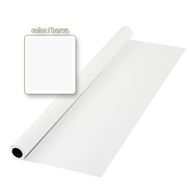 Bílé papírové pozadí 2,18x11m (+ 300Kč za každý spotřebovaný metr)
