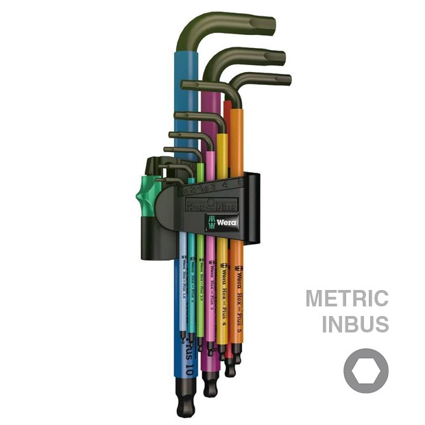 Wera 022089 Zástrčné klíče inbus Wera 950/9 Hex-Plus Multicolour 1. (Sada 9 dílů)