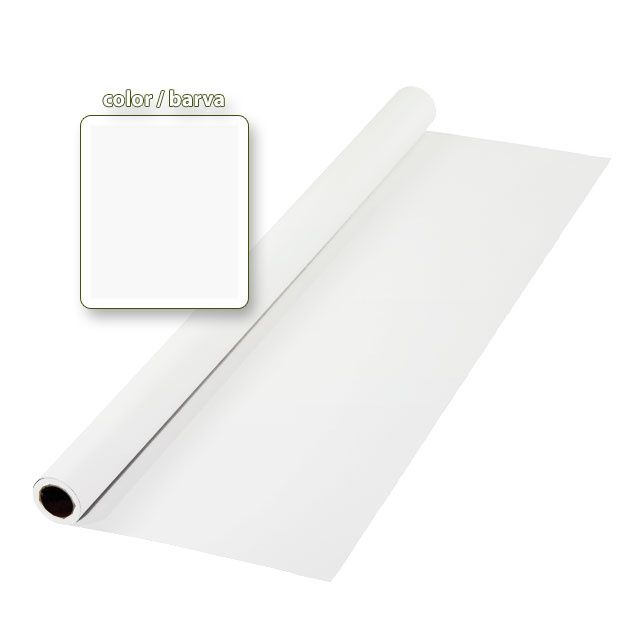 Bílé papírové pozadí 3,55x15m (+ 300Kč za každý spotřebovaný metr)