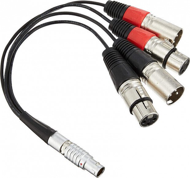 10-Pin LEMO Type to XLR Breakout Cable (Atomos, Ovide) 2x XLR-F, 2x XLR-M