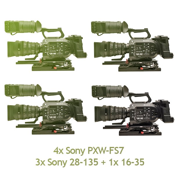 4x Sony PXW-FS7 + 28-135mm (4 camera bundle)
